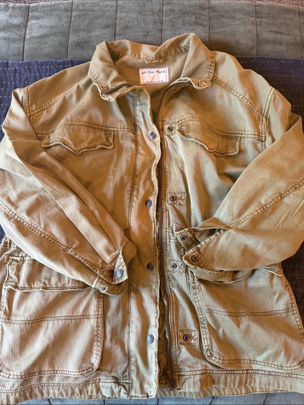 FREE PEOPLE / WE THE FREE Arya Green Utility Jacket